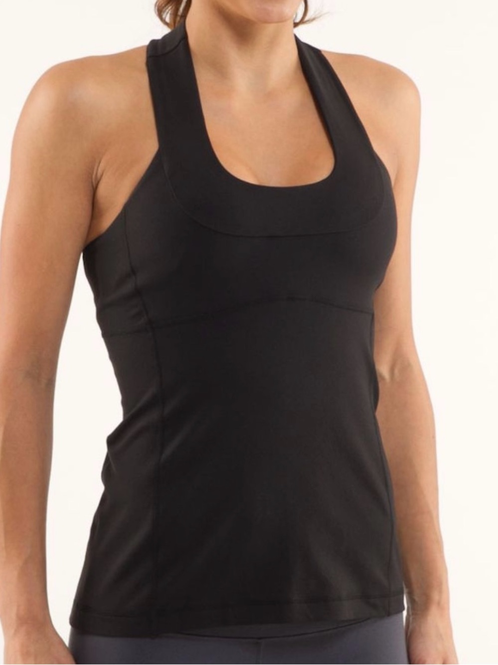 Lululemon Scoop Neck Tank Top Black Sz 12 Racerback Activewear Gym Yoga Pilates - Picture 2 of 9